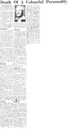 Willet Ball Obituary June 7 1962