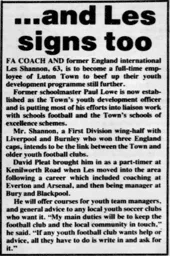 Les Shannon Becomes Full Time Employee August 1989